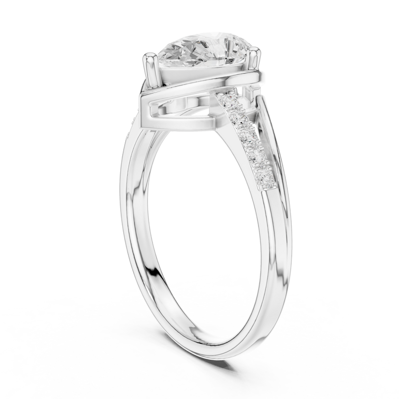 Ladies Ring DDLR-473@7 - White Gold - Image