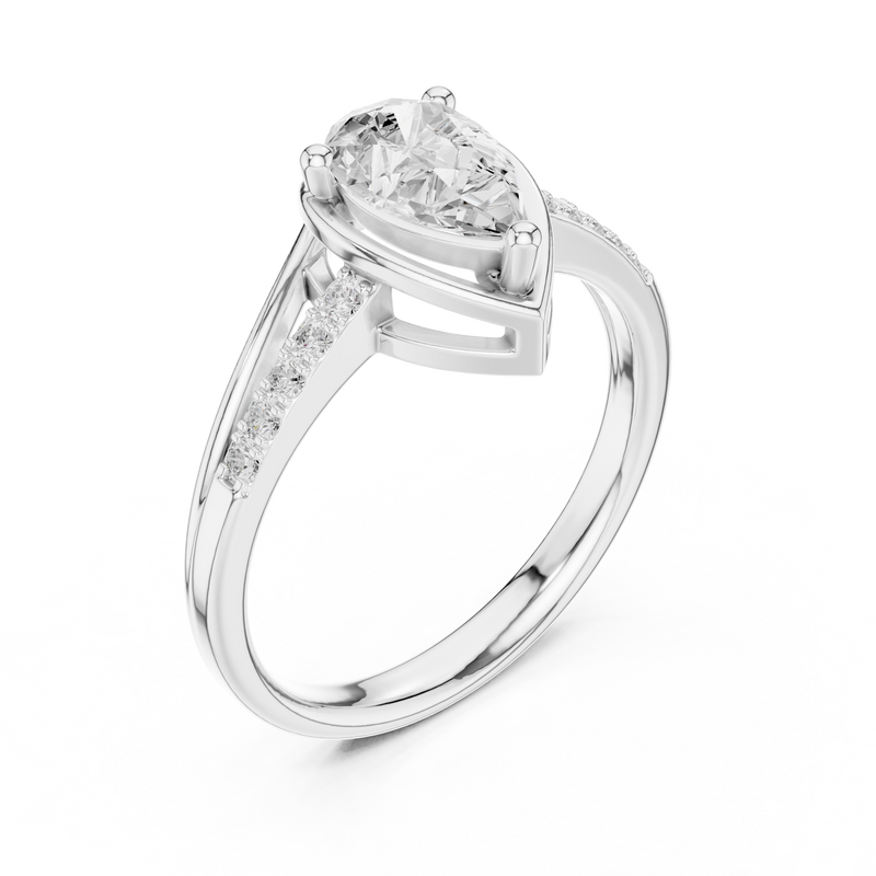 Ladies Ring DDLR-473@7 - White Gold - Image
