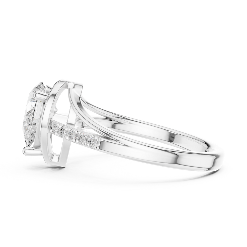 Ladies Ring DDLR-473@7 - White Gold - Image