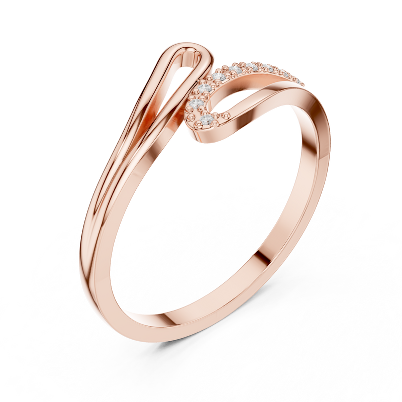 Ladies Ring DDLR-476@7 - Rose Gold - Image