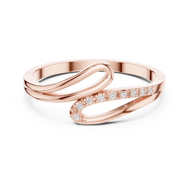 Ladies Ring DDLR-476@7 - Rose Gold - Image