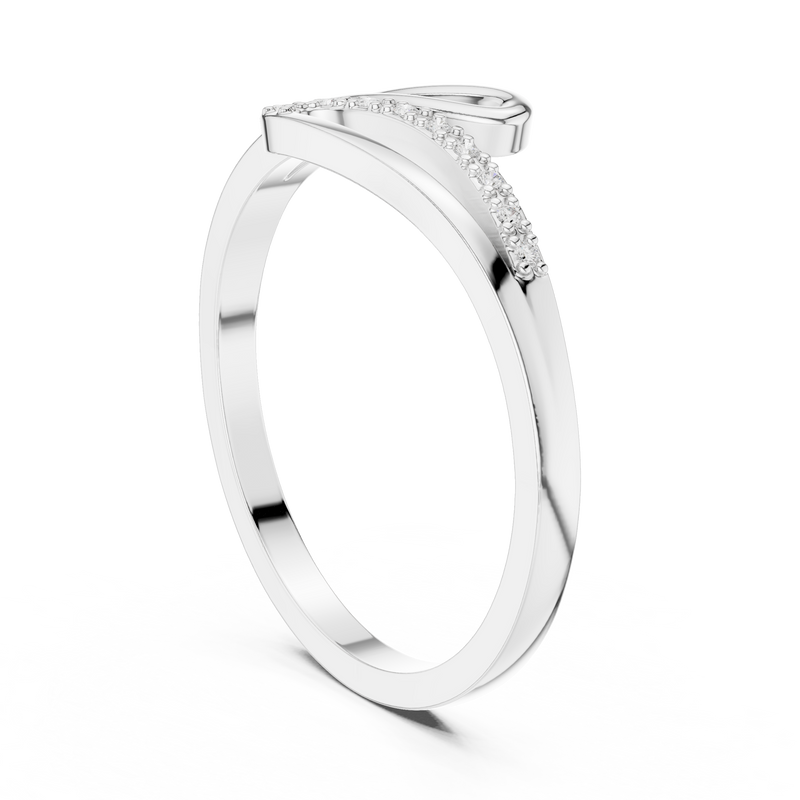 Ladies Ring DDLR-476@7 - White Gold - Image