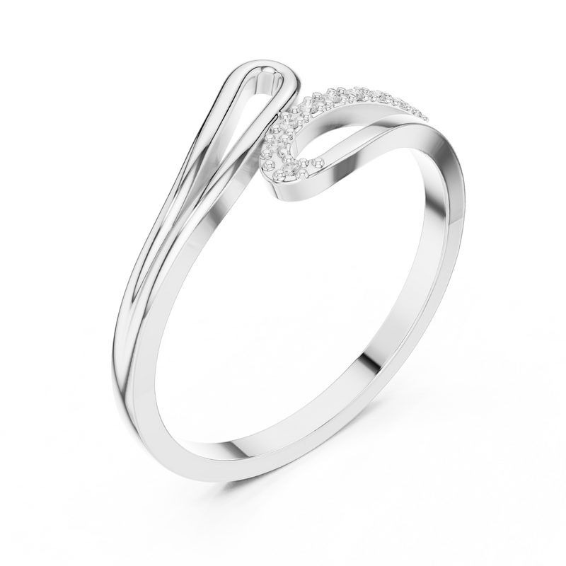 Ladies Ring DDLR-476@7 - White Gold - Image