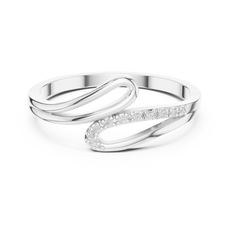 Ladies Ring DDLR-476@7 - White Gold - Image
