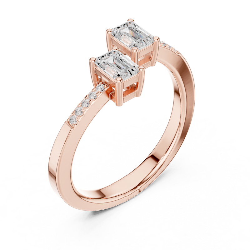Ladies Ring DDLR-481@7 - Rose Gold - Image