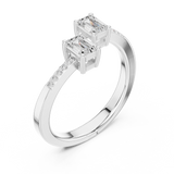 Ladies Ring DDLR-481@7 - White Gold - Image