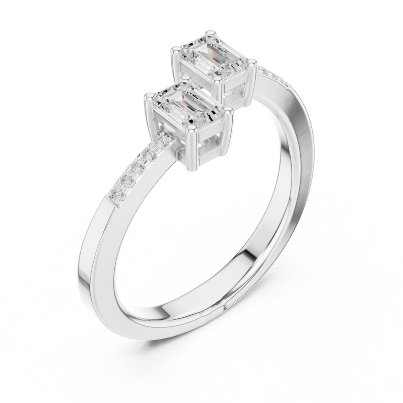 Ladies Ring DDLR-481@7 - White Gold - Image