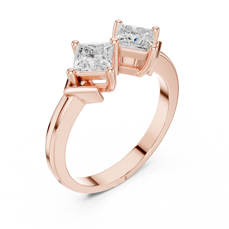 Ladies Ring DDLR-484@7 - Rose Gold - Image
