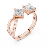 Ladies Ring DDLR-485@7 - Rose Gold - Image