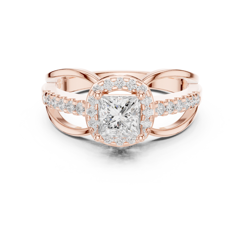 Ladies Ring DDLR-486@7 - Rose Gold - Image