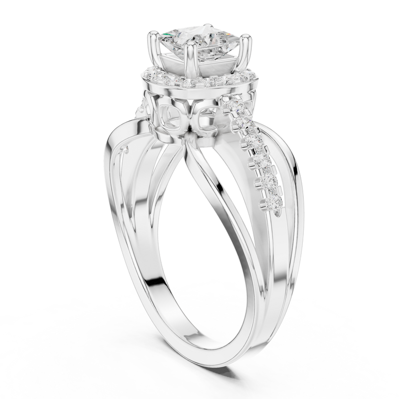 Ladies Ring DDLR-486@7 - White Gold - Image