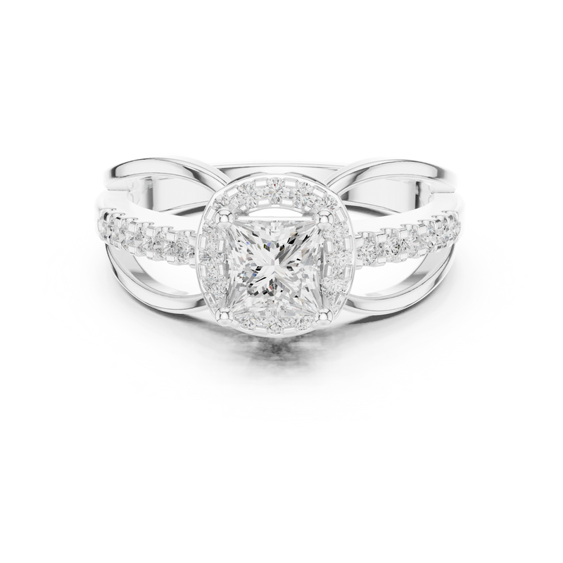 Ladies Ring DDLR-486@7 - White Gold - Image