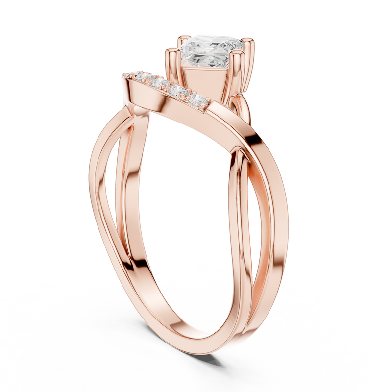 Ladies Ring DDLR-487@7 - Rose Gold - Image