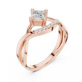 Ladies Ring DDLR-487@7 - Rose Gold - Image