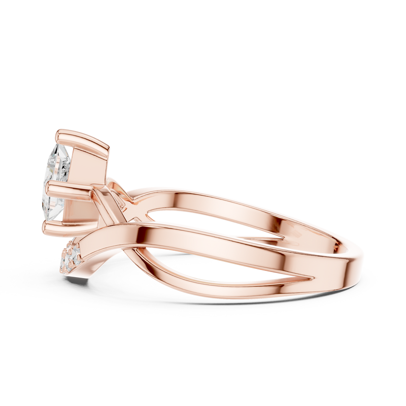 Ladies Ring DDLR-487@7 - Rose Gold - Image