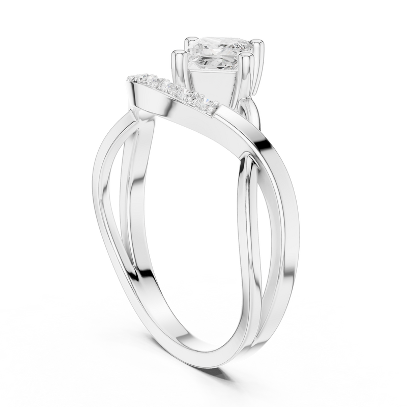 Ladies Ring DDLR-487@7 - White Gold - Image