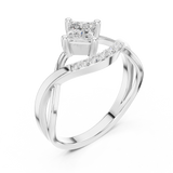 Ladies Ring DDLR-487@7 - White Gold - Image