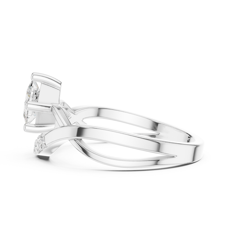 Ladies Ring DDLR-487@7 - White Gold - Image