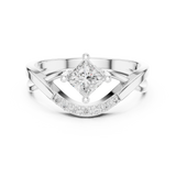 Ladies Ring DDLR-487@7 - White Gold - Image