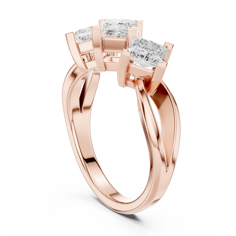 Ladies Ring DDLR-488@7 - Rose Gold - Image