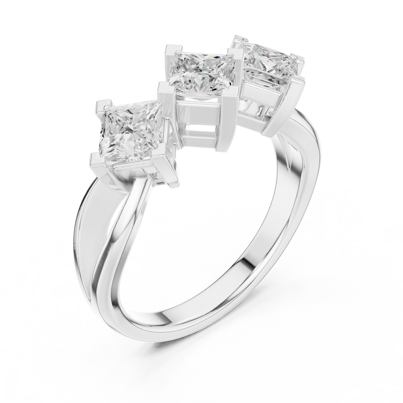 Ladies Ring DDLR-488@7 - White Gold - Image