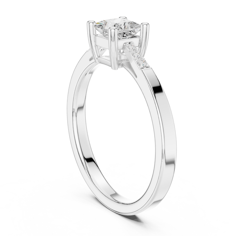 Ladies Ring DDLR-491@7 - White Gold - Image