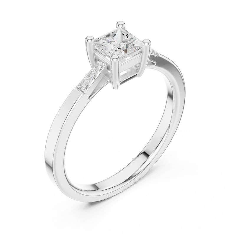 Ladies Ring DDLR-491@7 - White Gold - Image