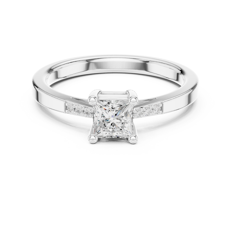 Ladies Ring DDLR-491@7 - White Gold - Image