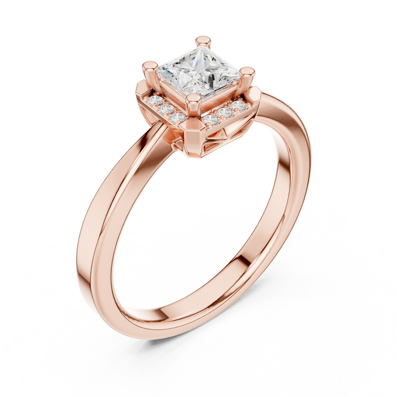 Ladies Ring DDLR-492@7 - Rose Gold - Image