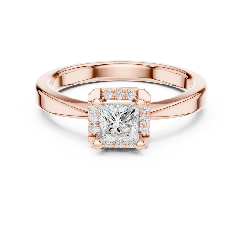 Ladies Ring DDLR-492@7 - Rose Gold - Image
