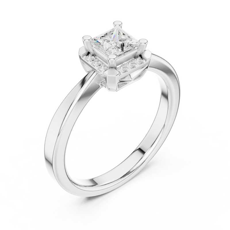 Ladies Ring DDLR-492@7 - White Gold - Image