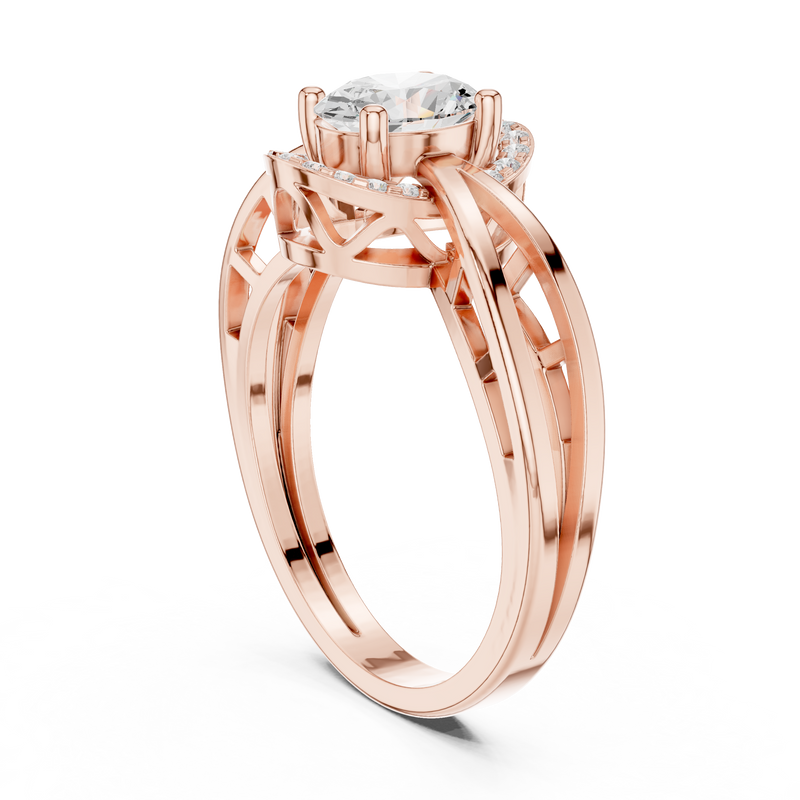 Ladies Ring DDLR-494@7 - Rose Gold - Image