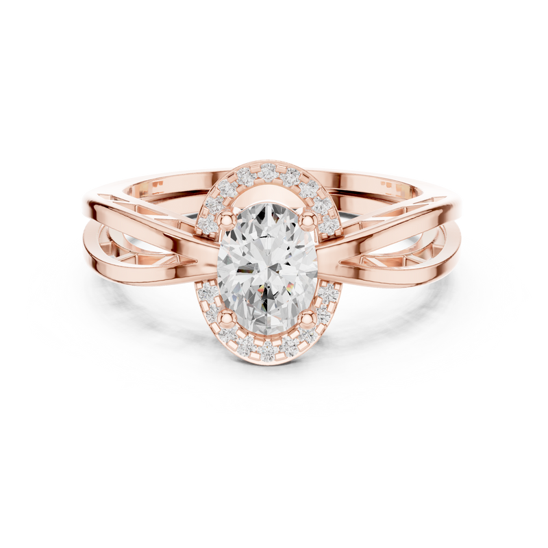 Ladies Ring DDLR-494@7 - Rose Gold - Image