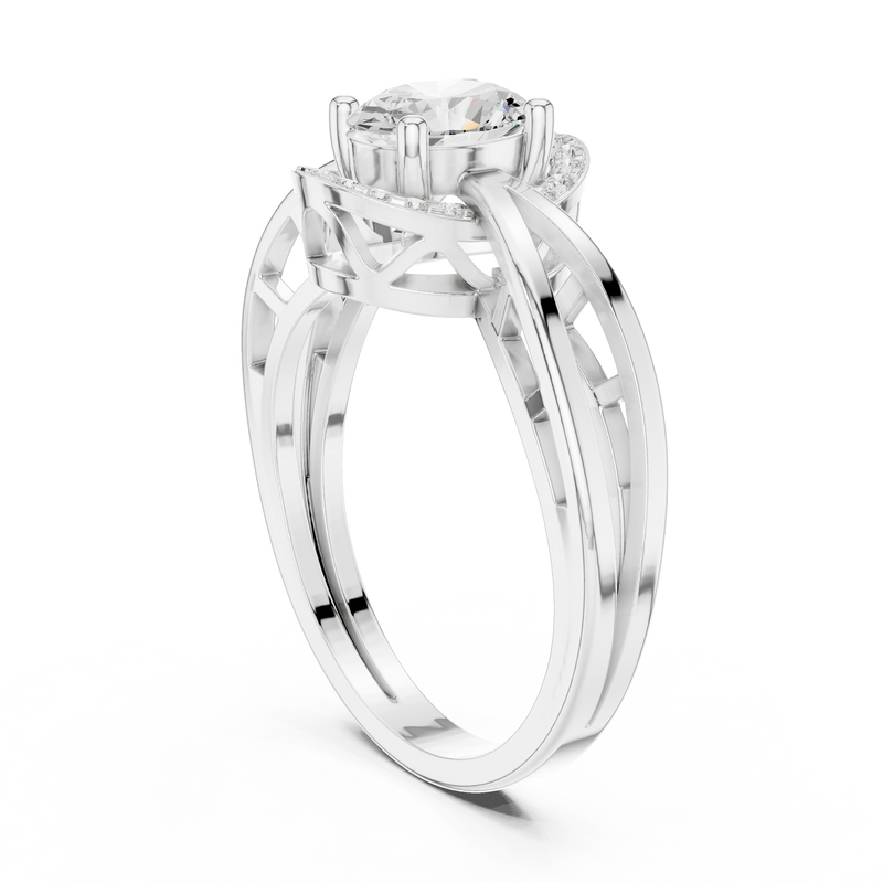 Ladies Ring DDLR-494@7 - White Gold - Image
