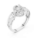 Ladies Ring DDLR-494@7 - White Gold - Image