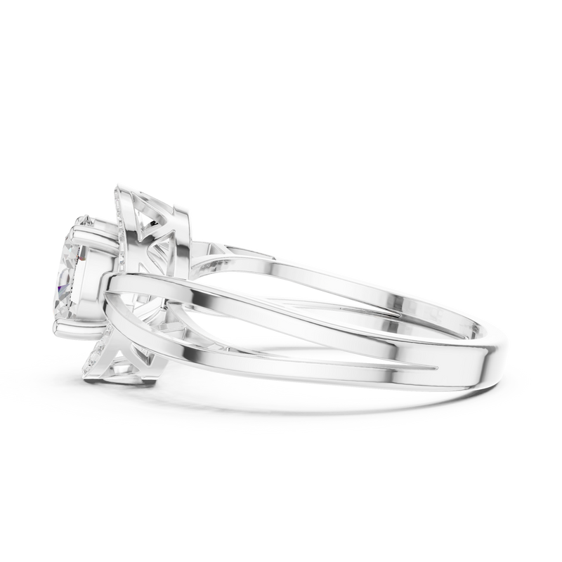 Ladies Ring DDLR-494@7 - White Gold - Image