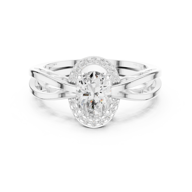 Ladies Ring DDLR-494@7 - White Gold - Image