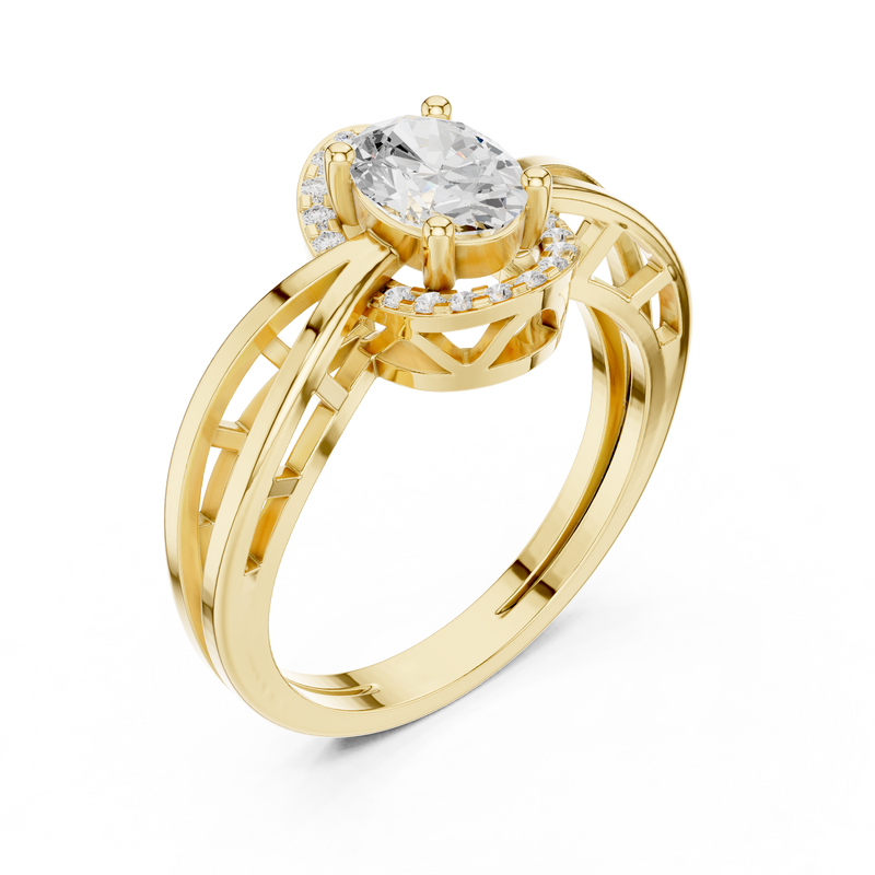 Ladies Ring DDLR-494@7 - Yellow Gold - Image