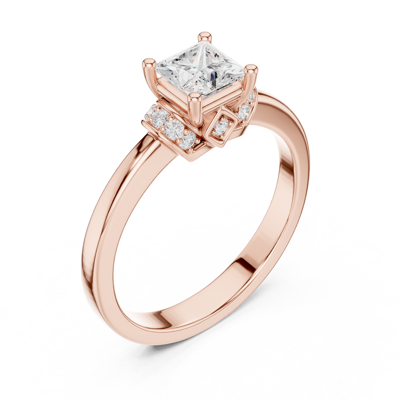 Ladies Ring DDLR-496@7 - Rose Gold - Image