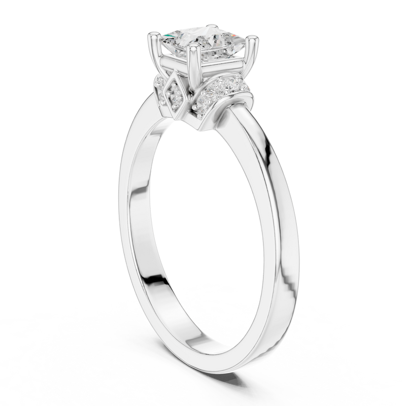 Ladies Ring DDLR-496@7 - White Gold - Image