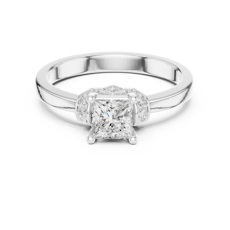 Ladies Ring DDLR-496@7 - White Gold - Image
