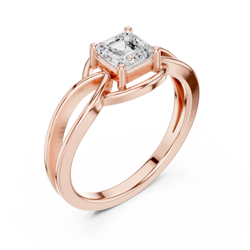 Ladies Ring DDLR-499@7 - Rose Gold - Image