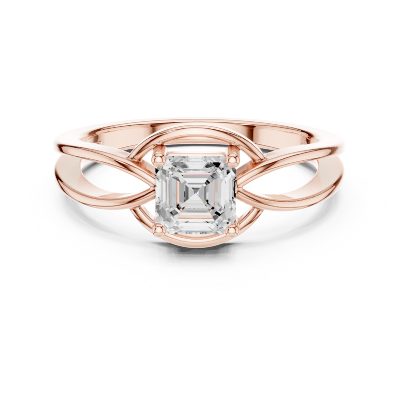 Ladies Ring DDLR-499@7 - Rose Gold - Image