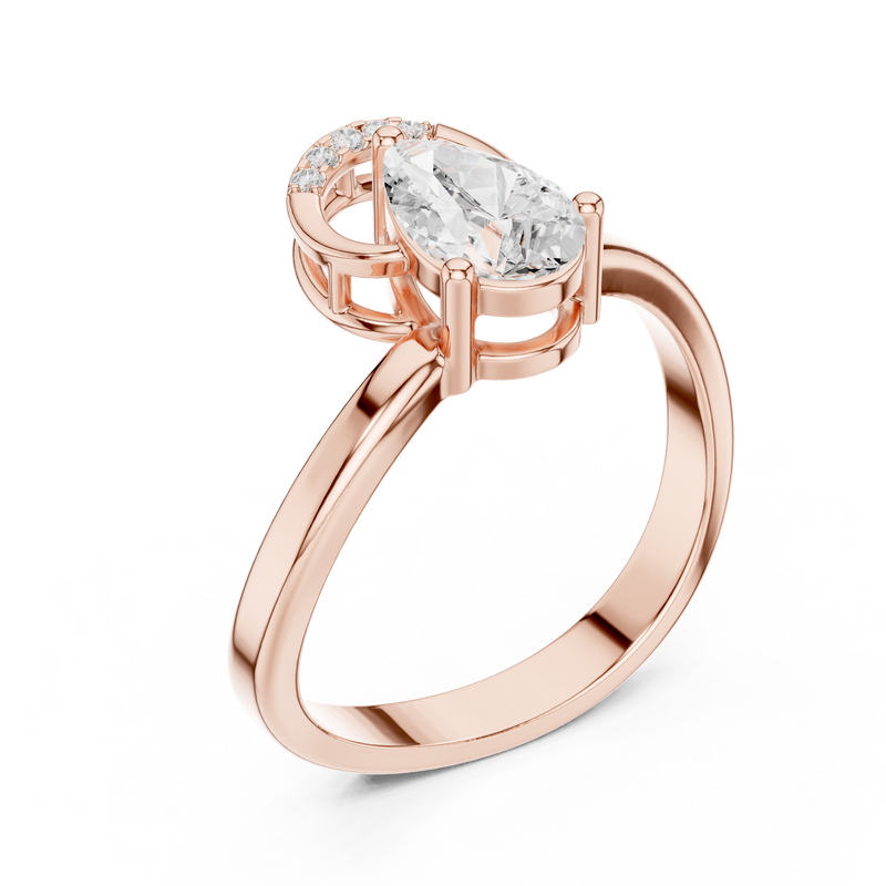 Ladies Ring DDLR-506@7 - Rose Gold - Image