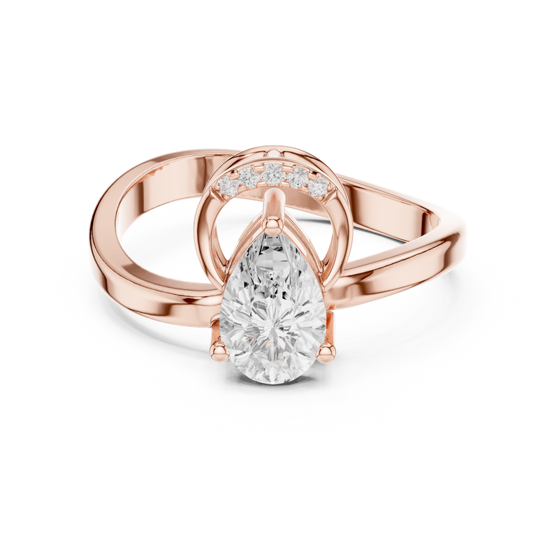 Ladies Ring DDLR-506@7 - Rose Gold - Image