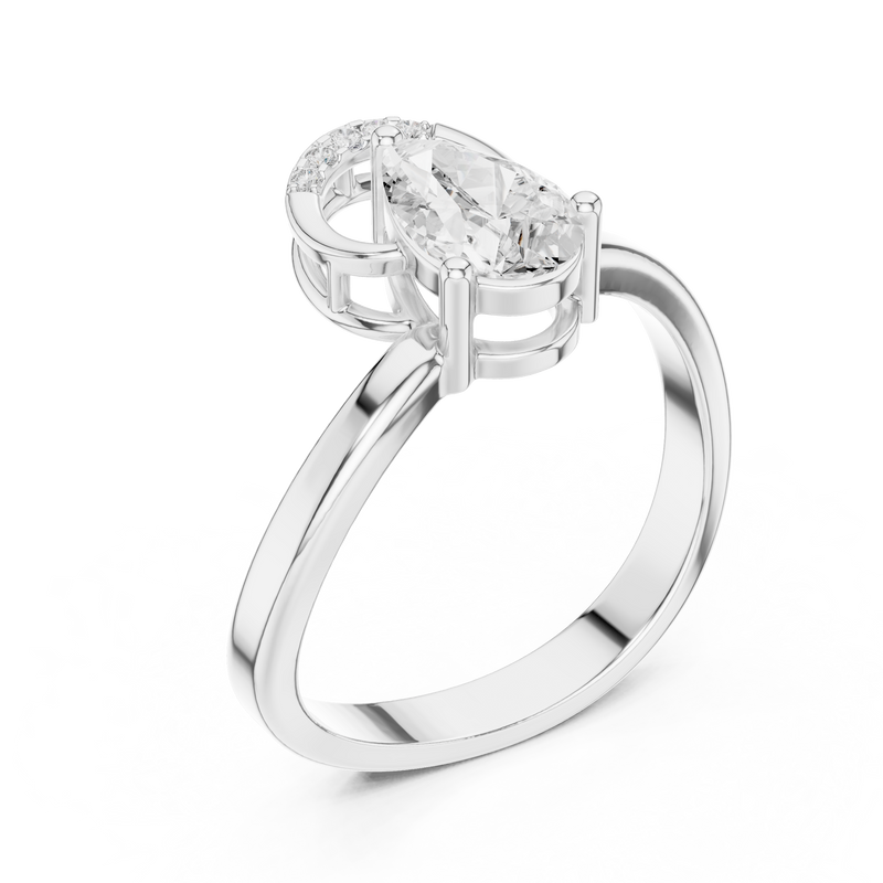 Ladies Ring DDLR-506@7 - White Gold - Image