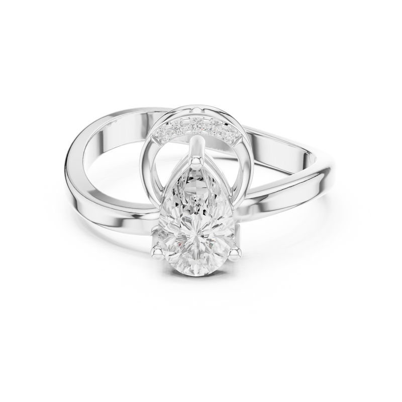 Ladies Ring DDLR-506@7 - White Gold - Image