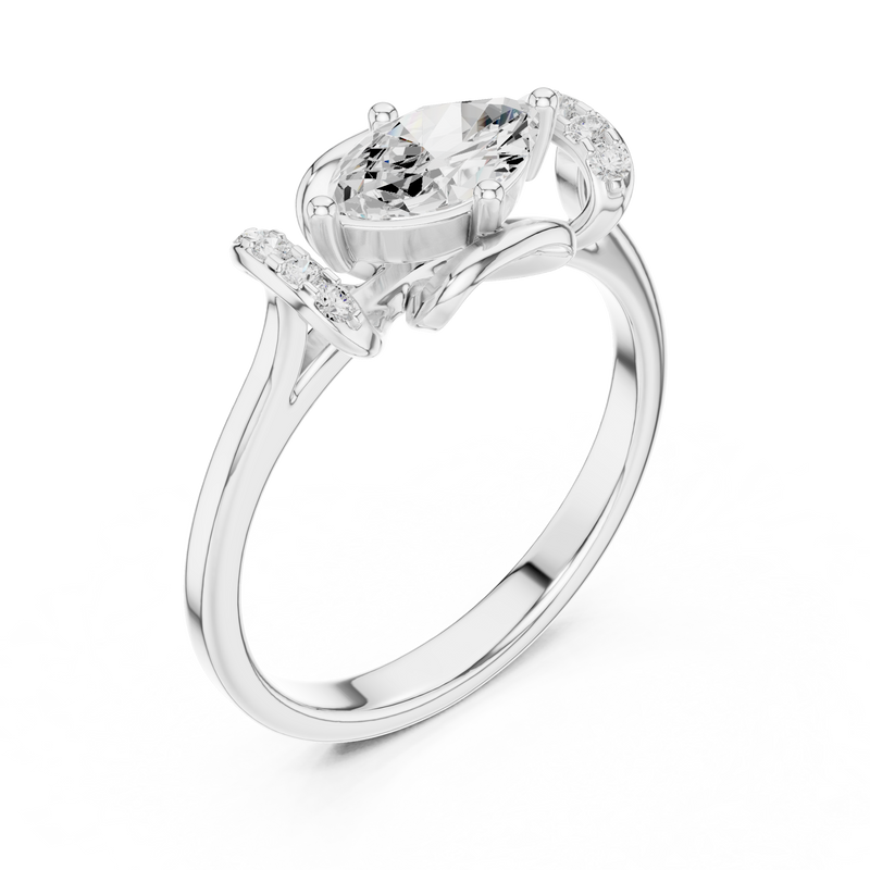 Ladies Ring DDLR-509@7 - White Gold - Image