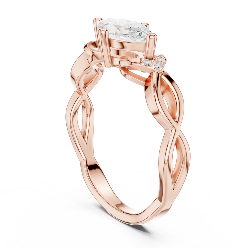 Ladies Ring DDLR-510@7 - Rose Gold - Image