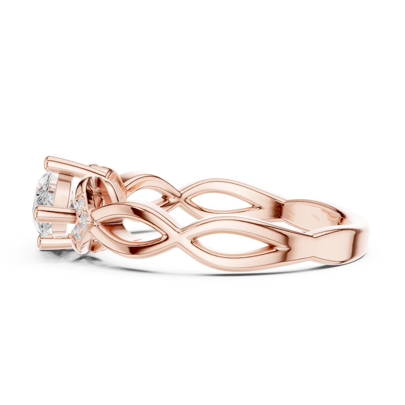 Ladies Ring DDLR-510@7 - Rose Gold - Image